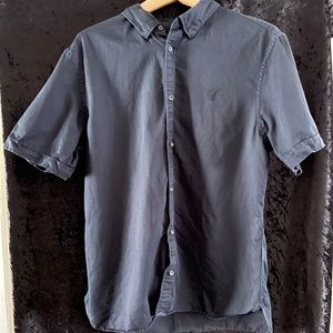Allsaints Blue Button Up Shirt Large